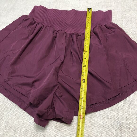 Free People Movement Carpe Diem Shorts Womens L Mulberry Lined Athleisure Run - Picture 12 of 14